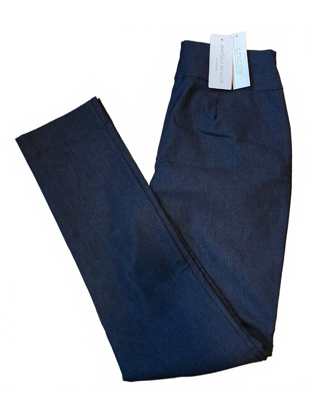 Chico's Perfect Stretch Josie Slim Regular Pants Size 00/2 Navy Indigo Blue